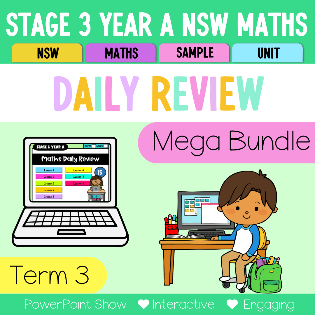 Stage 3 Year A Australian | NSW Math Daily Review | Warm-Up Term 3 Mega Bundle - Warm Up | Revision