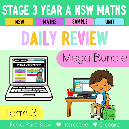 Stage 3 Year A Australian | NSW Math Daily Review | Warm-Up Term 3 Mega Bundle - Warm Up | Revision