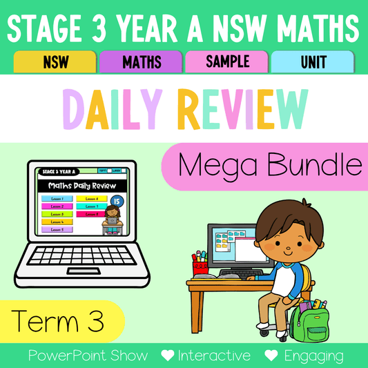 Stage 3 Year A Australian | NSW Math Daily Review | Warm-Up Term 3 Mega Bundle - Warm Up | Revision