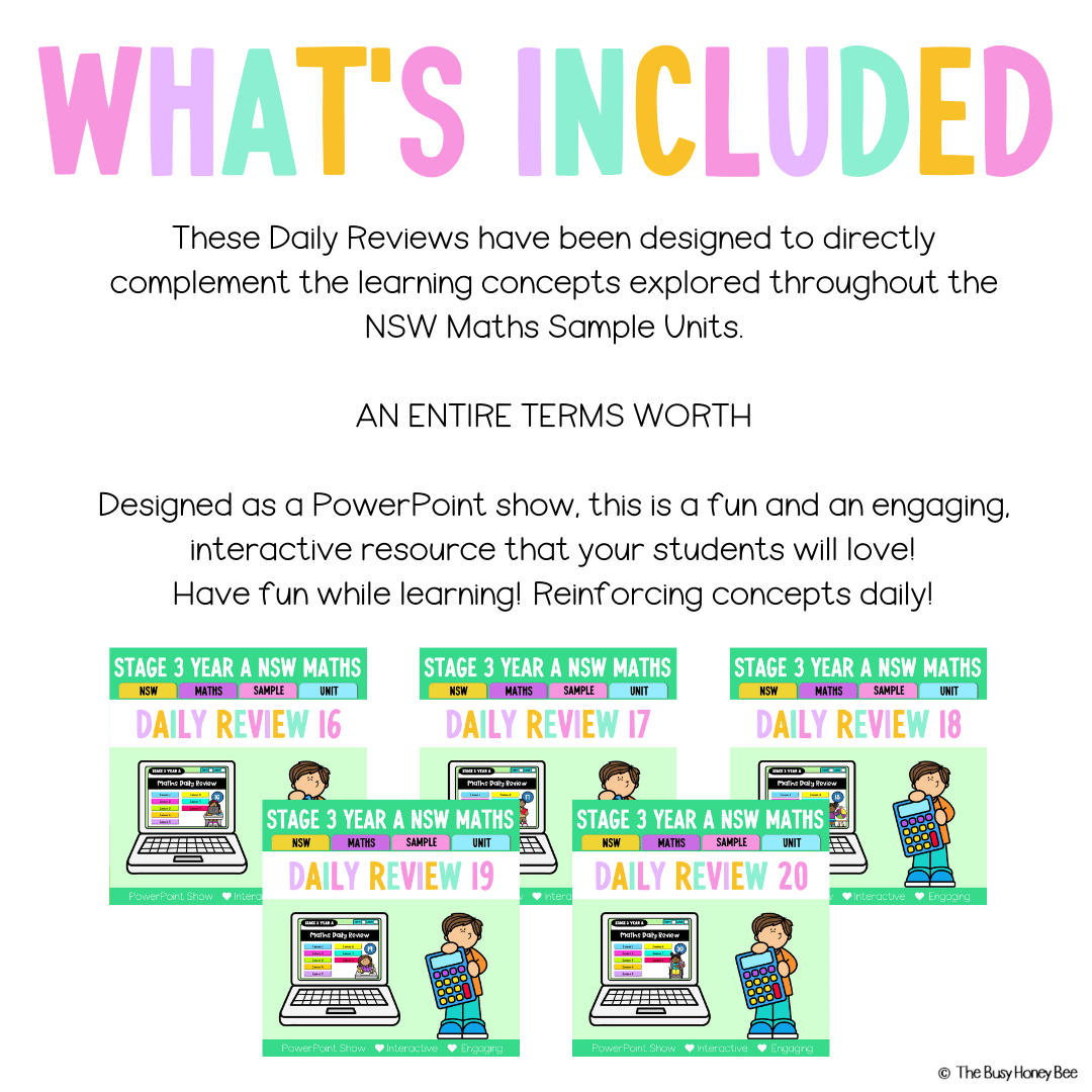 Stage 3 Year A Australian | NSW Math Daily Review | Warm-Up Term 4 Mega Bundle - Warm Up | Revision