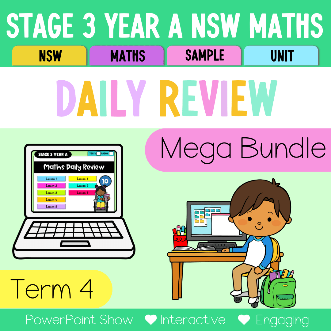 Stage 3 Year A Australian | NSW Math Daily Review | Warm-Up Term 4 Mega Bundle - Warm Up | Revision