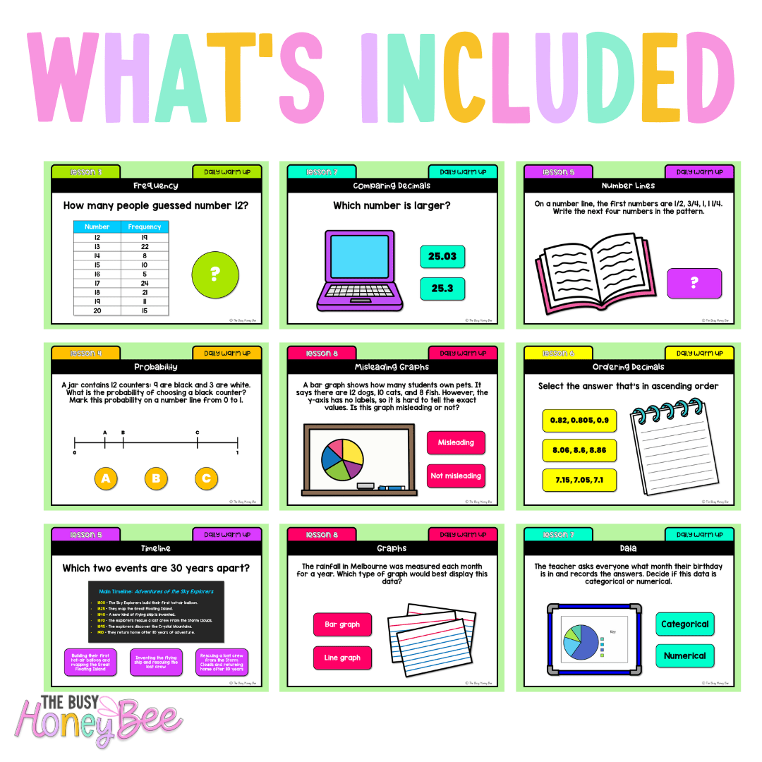 Stage 3 Year A Australian | NSW Math Daily Review | Warm-Up Term 4 Mega Bundle - Warm Up | Revision