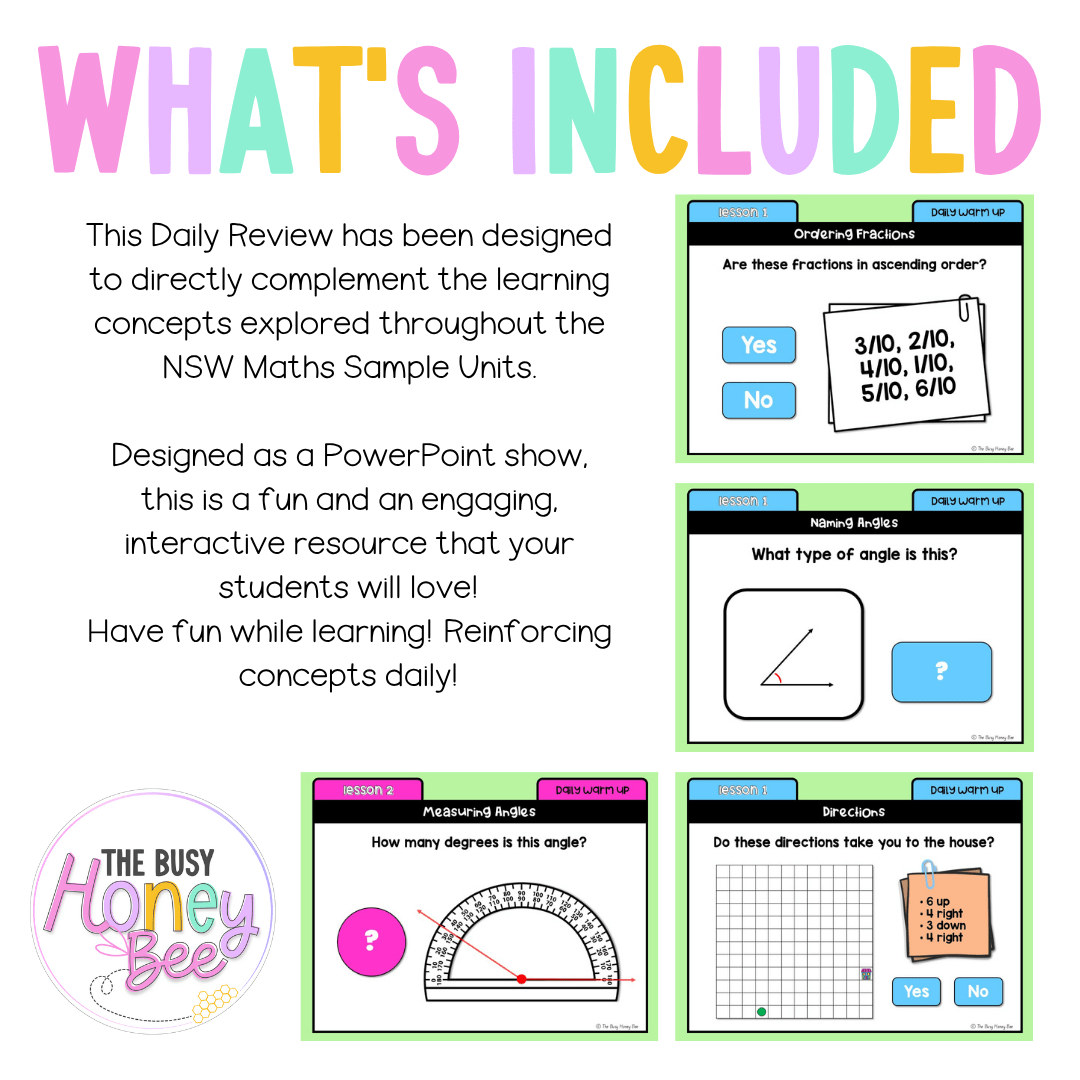 Stage 3 Year A Australian | NSW Math Daily Review | Warm-Up Unit 10 - Warm Up | Revision