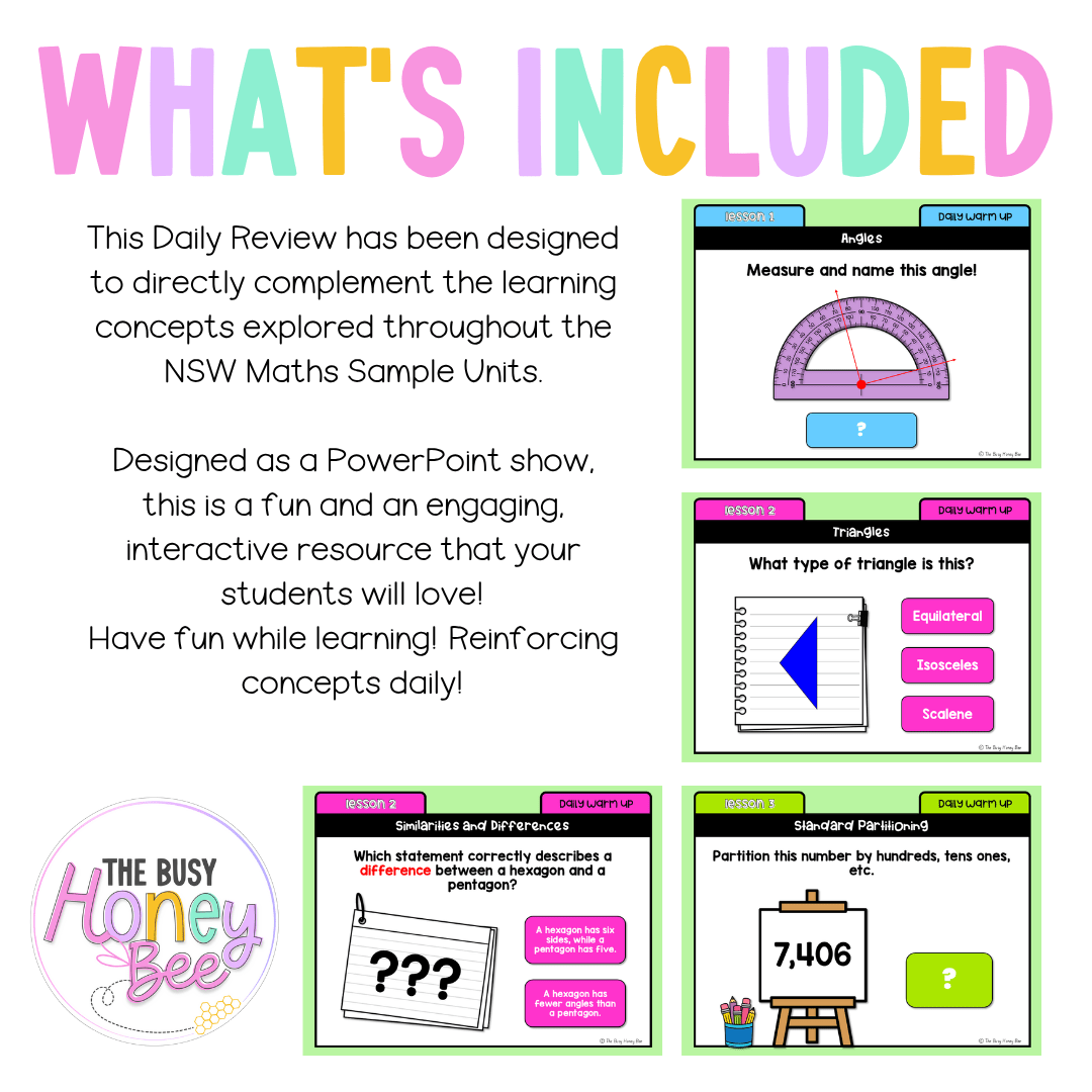 Stage 3 Year A Australian | NSW Math Daily Review | Warm-Up Unit 12 - Warm Up | Revision