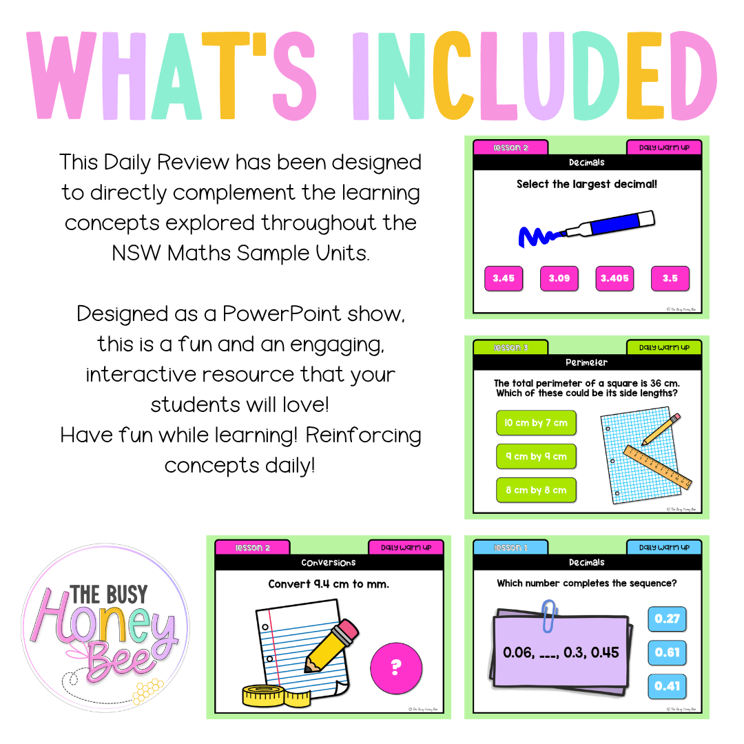 Stage 3 Year A Australian | NSW Math Daily Review | Warm-Up Unit 14 - Warm Up | Revision