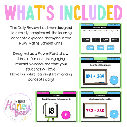 Stage 3 Year A Australian | NSW Math Daily Review | Warm-Up Unit 2 -