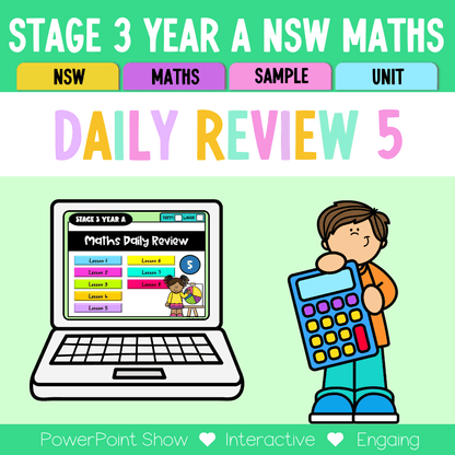 Stage 3 Year A Australian | NSW Math Daily Review | Warm-Up Unit 5 -
