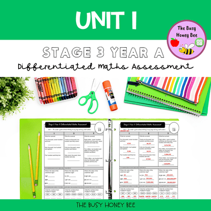 Stage 3 Year A Differentiated Maths Assessment Unit 1 - Assessment