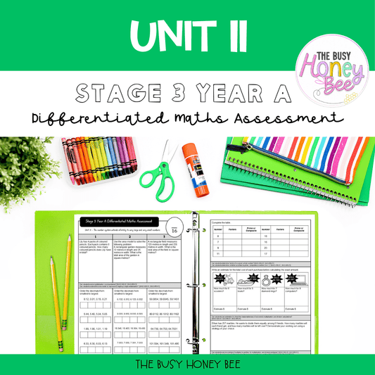 Stage 3 Year A Differentiated Maths Assessment Unit 11 - Microsoft Word Document