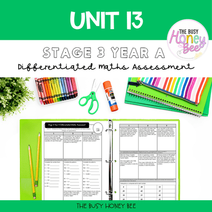 Stage 3 Year A Differentiated Maths Assessment Unit 13 - Microsoft Word Document