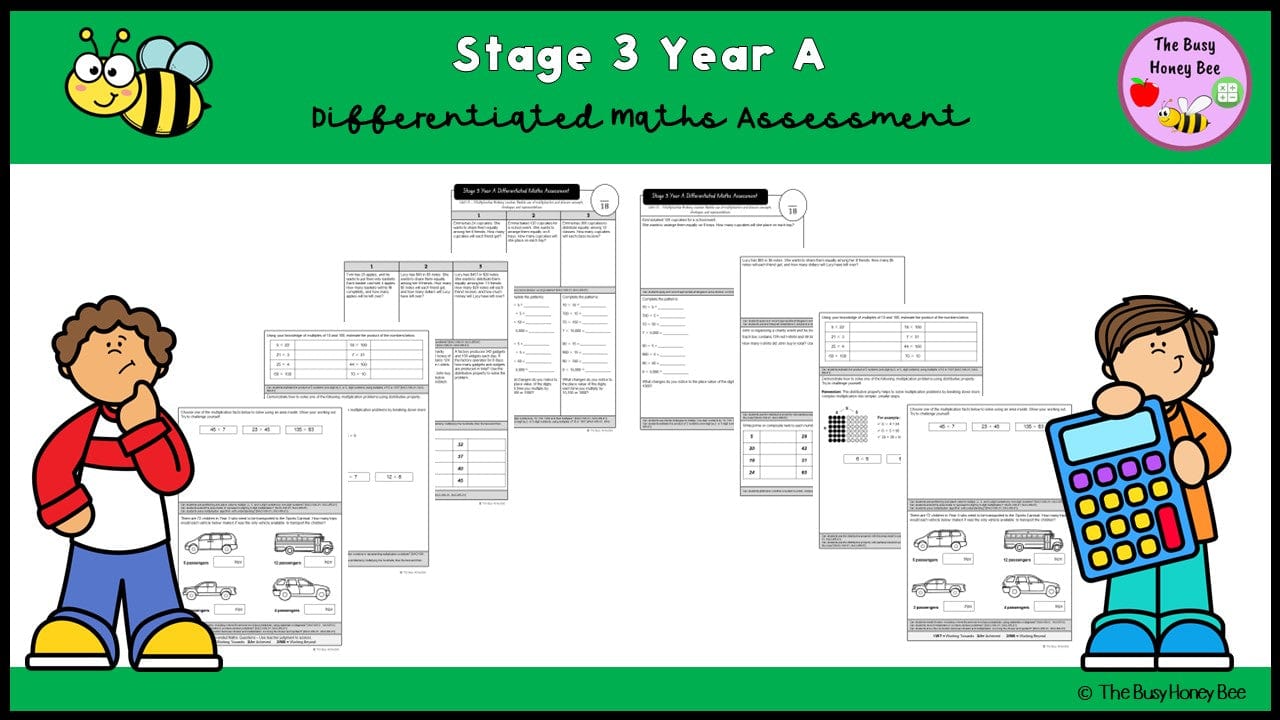 Stage 3 Year A Differentiated Maths Assessment Unit 13 - Microsoft Word Document