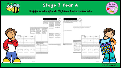 Stage 3 Year A Differentiated Maths Assessment Unit 15 - Assessment