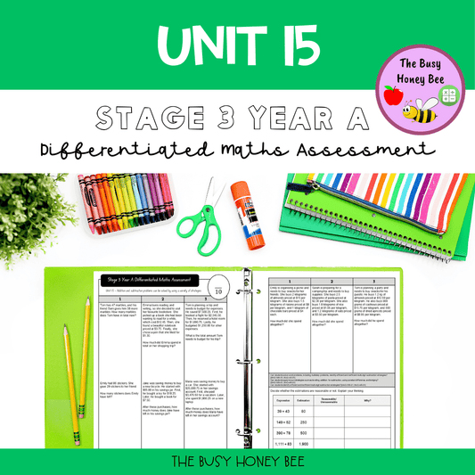 Stage 3 Year A Differentiated Maths Assessment Unit 15 - Assessment