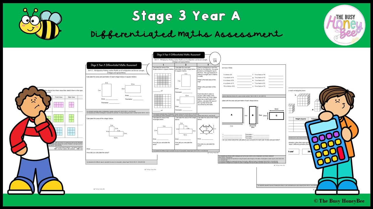 Stage 3 Year A Differentiated Maths Assessment Unit 17 - Assessment