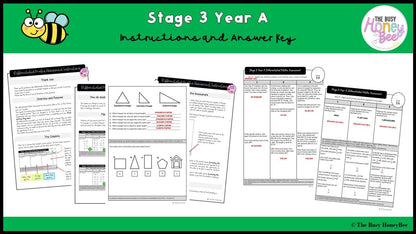 Stage 3 Year A Differentiated Maths Assessment Unit 19 - Assessment
