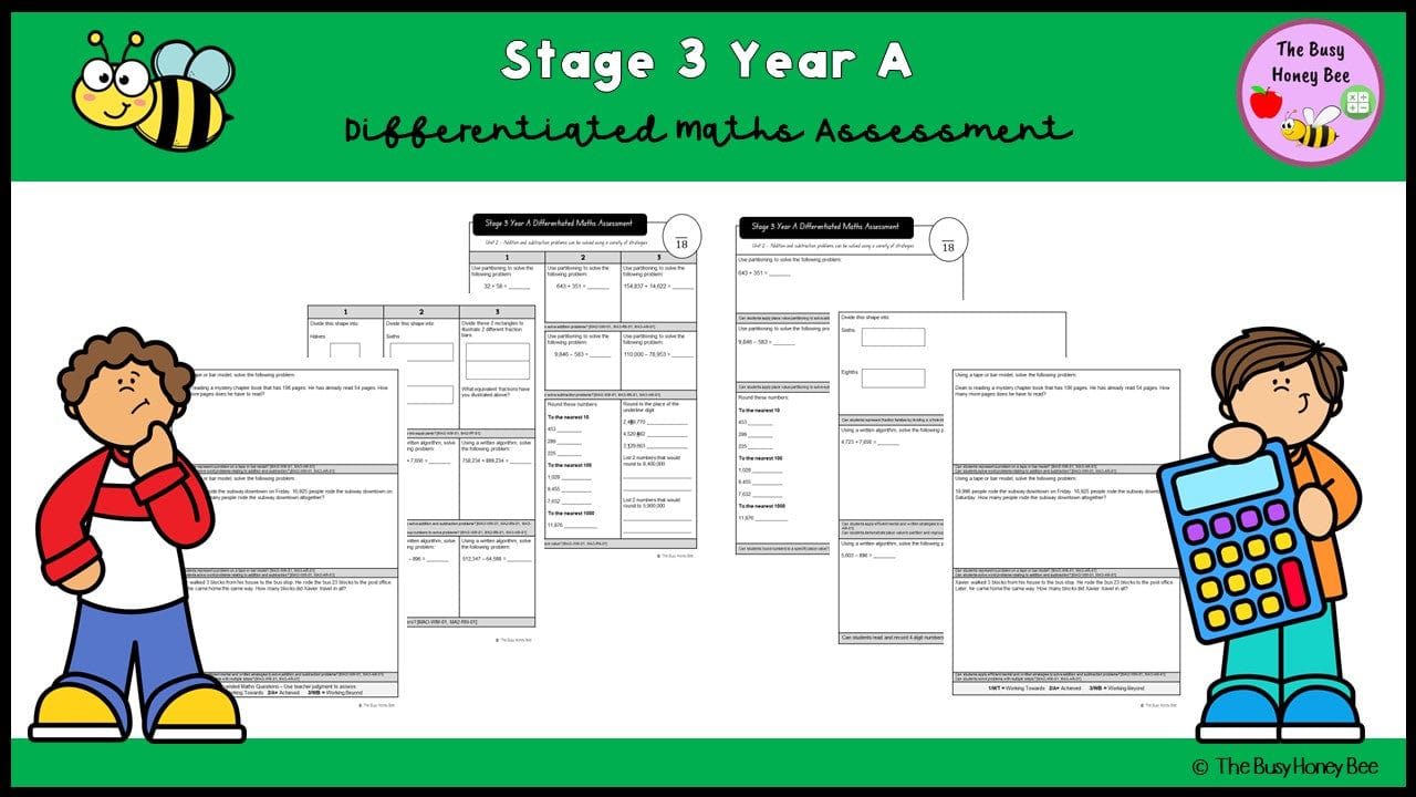 Stage 3 Year A Differentiated Maths Assessment Unit 2 - Microsoft Word Document