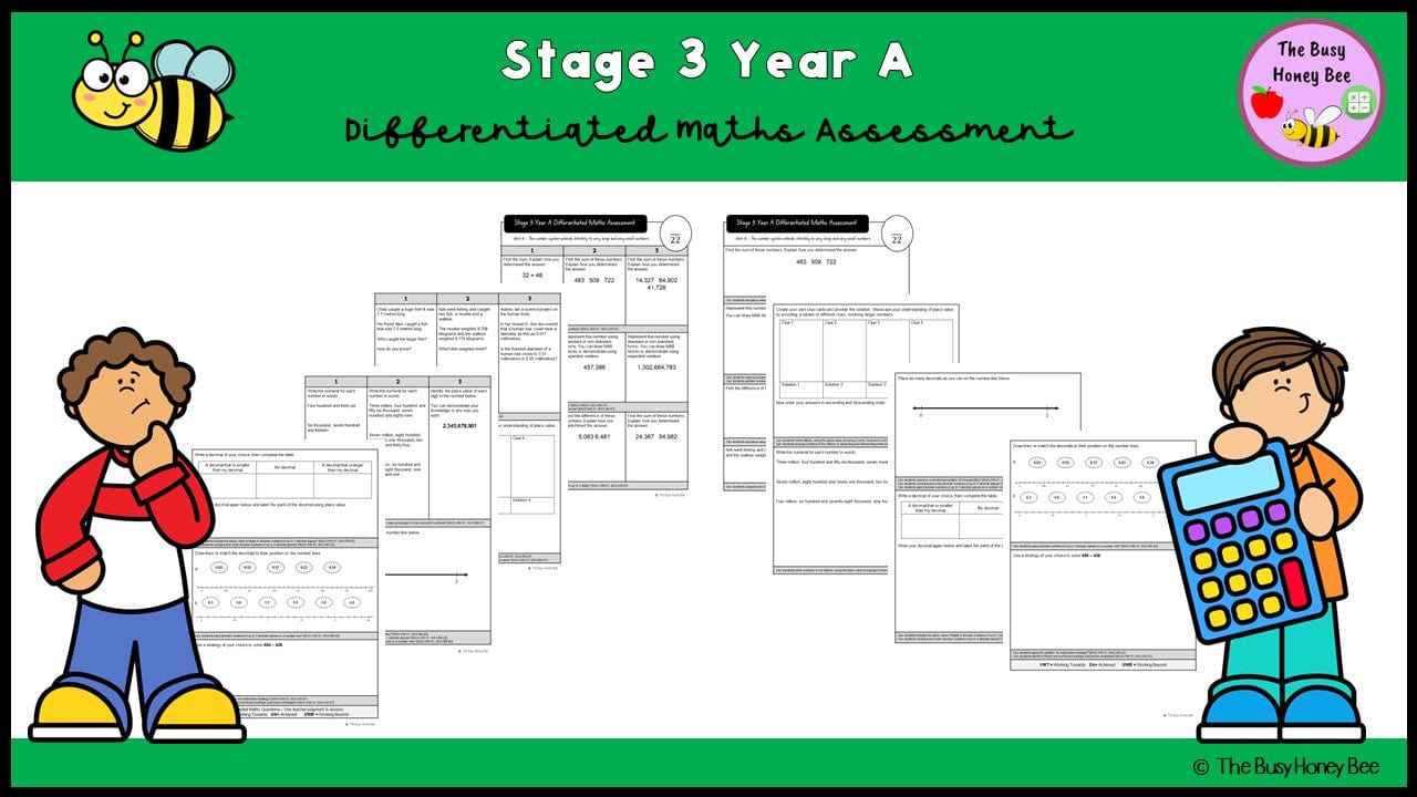 Stage 3 Year A Differentiated Maths Assessment Unit 6 - Microsoft Word Document