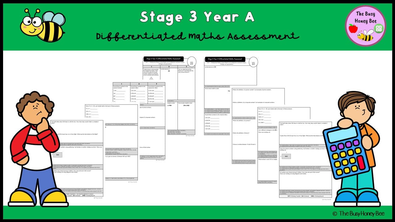 Stage 3 Year A Differentiated Maths Assessment Unit 7 - Microsoft Word Document