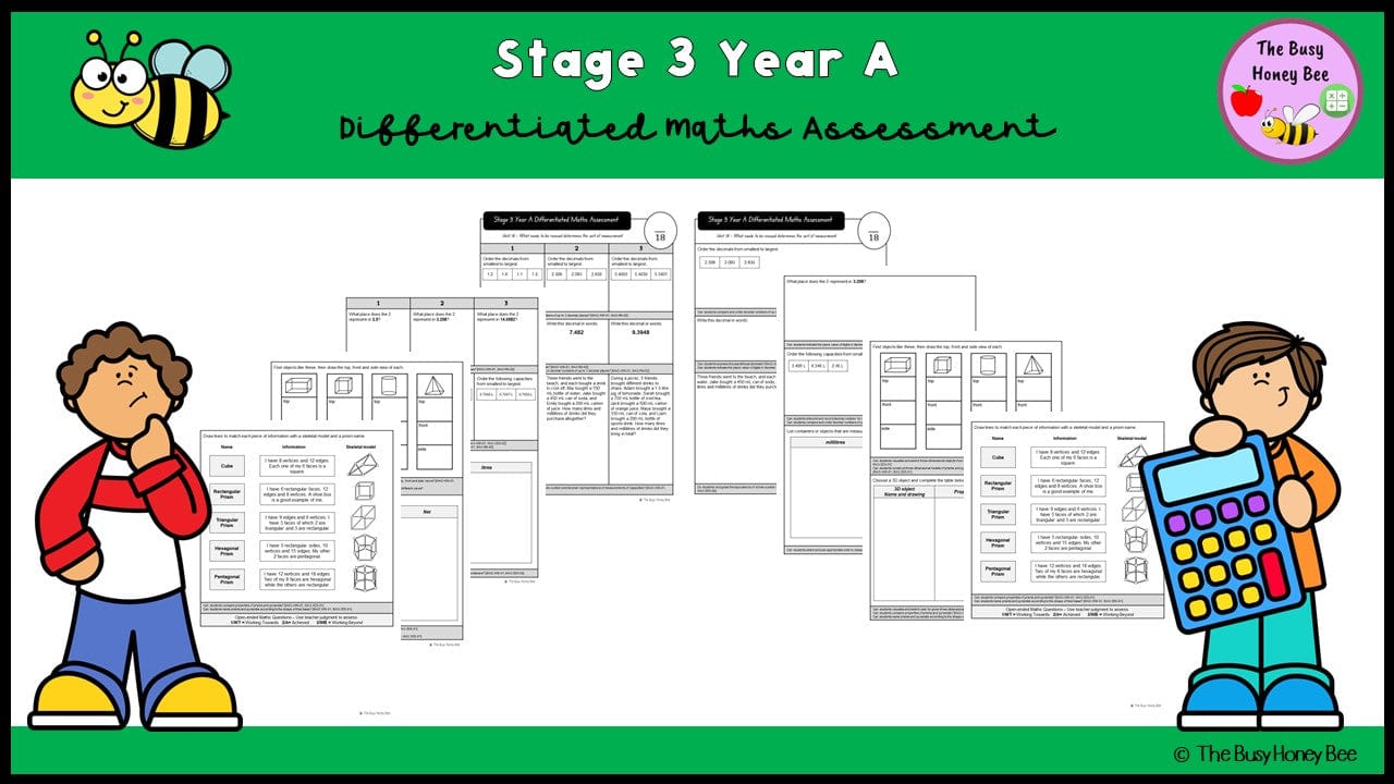 Stage 3 Year A Differentiated Maths Assessment Unit 9 - Microsoft Word Document