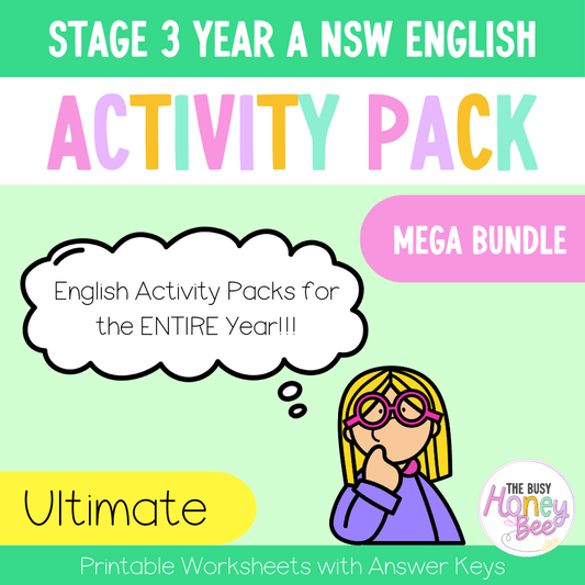 Stage 3 Year A English Activity Pack ULTIMATE Mega Bundle -