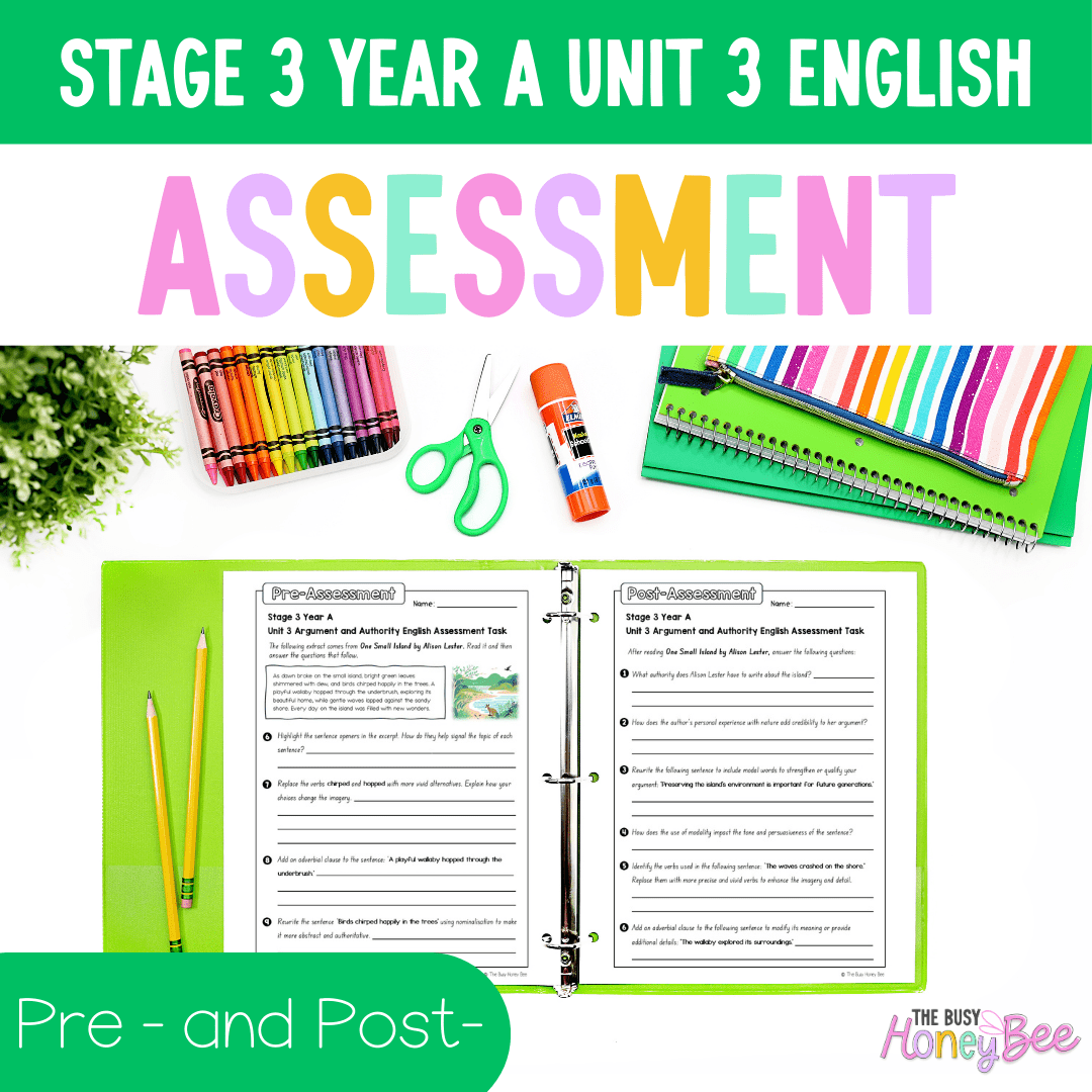 Stage 3 Year A English Pre- and Post-Assessment Unit 3 Argument and Authority - Assessment