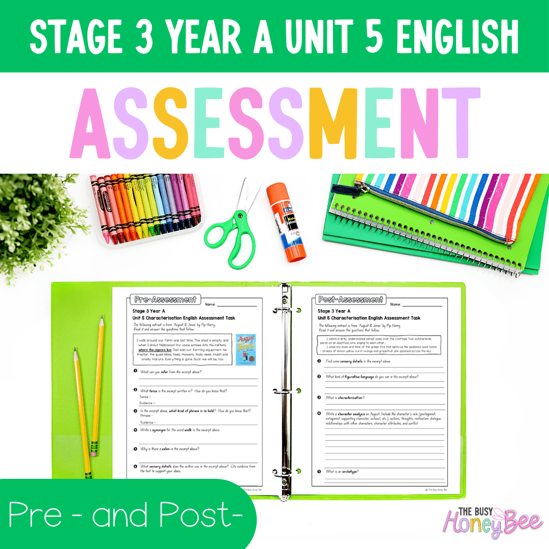 Stage 3 Year A English Pre- and Post-Assessment Unit 5 Characterisation -