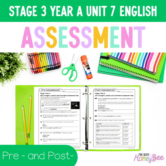 Stage 3 Year A English Pre- and Post-Assessment Unit 7 Imagery, symbol and connotation -