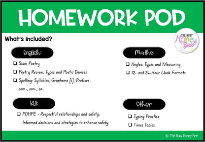 Stage 3 Year A Homework/Learning Pod 10 - PowerPoint
