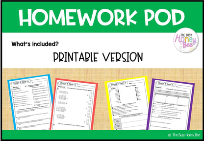 Stage 3 Year A Homework/Learning Pod 11 - Homework | Casual Teaching