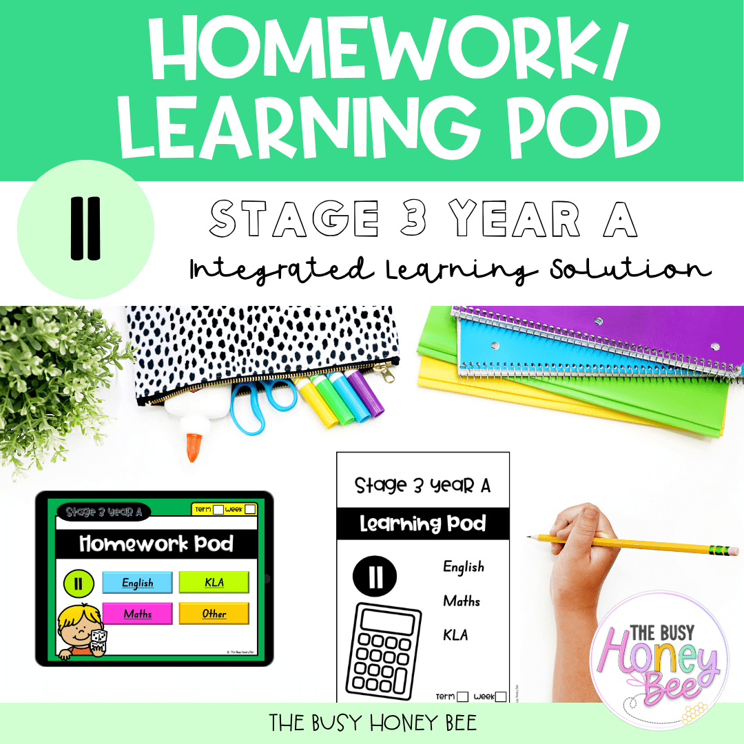 Stage 3 Year A Homework/Learning Pod 11 - Homework | Casual Teaching