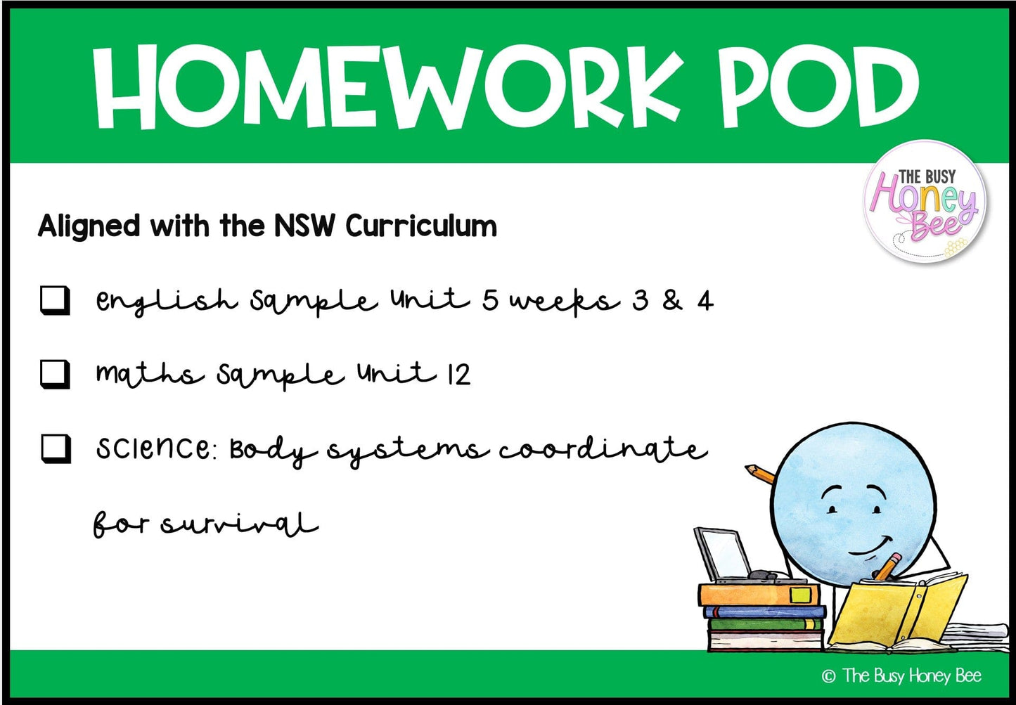 Stage 3 Year A Homework/Learning Pod 12 - Homework | Casual Teaching