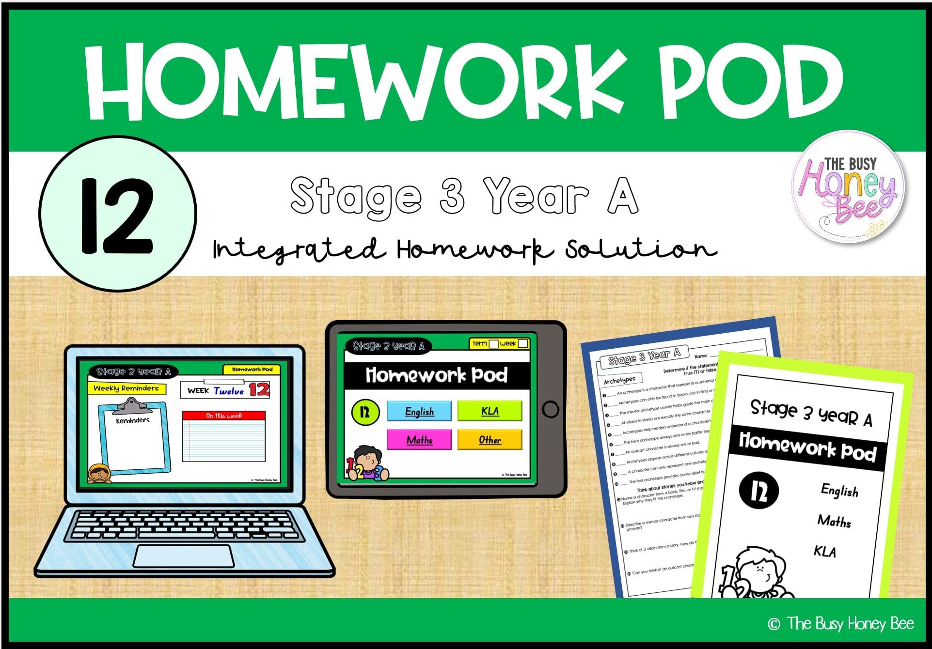 Stage 3 Year A Homework/Learning Pod 12 - Homework | Casual Teaching