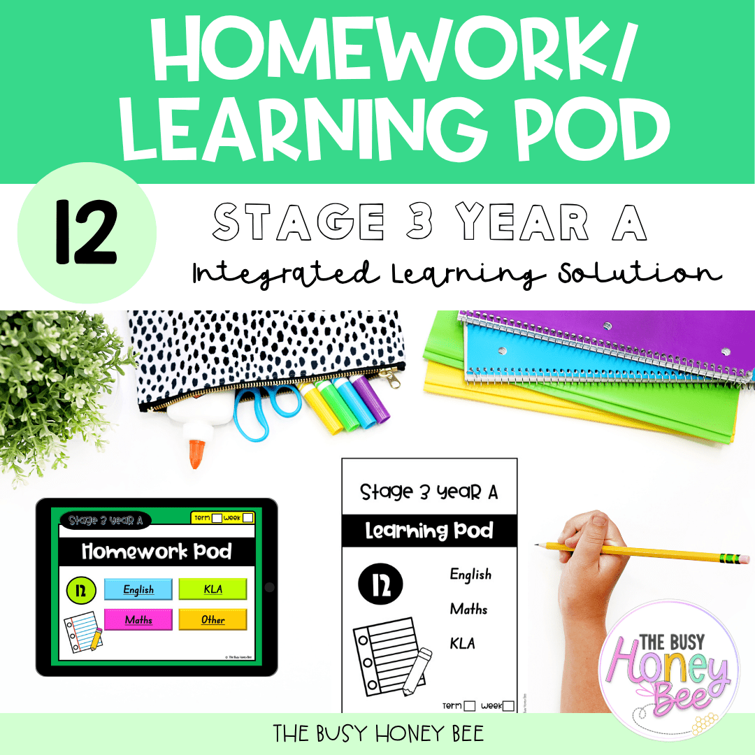 Stage 3 Year A Homework/Learning Pod 12 - Homework | Casual Teaching
