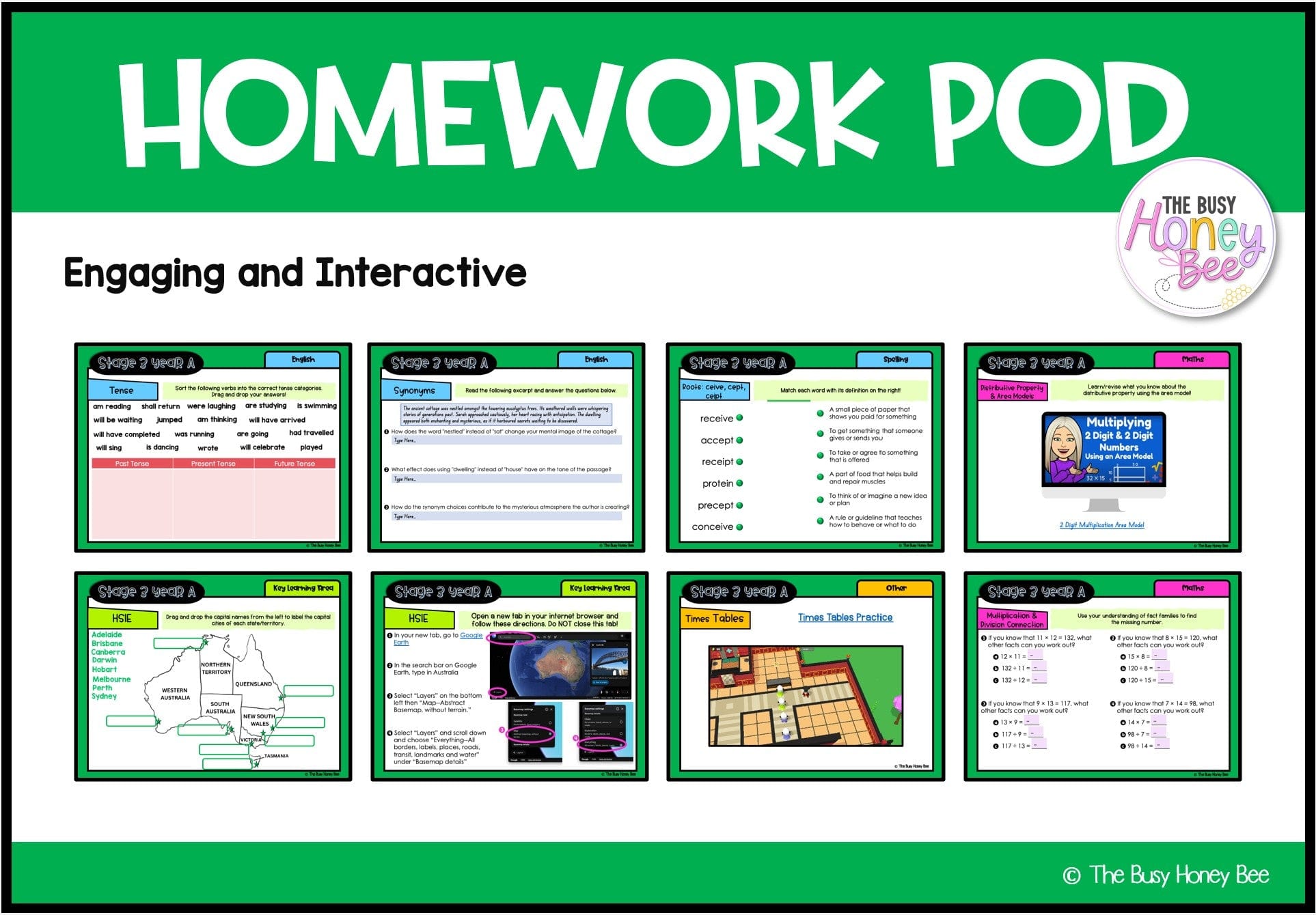Stage 3 Year A Homework/Learning Pod 13 - Homework | Casual Teaching