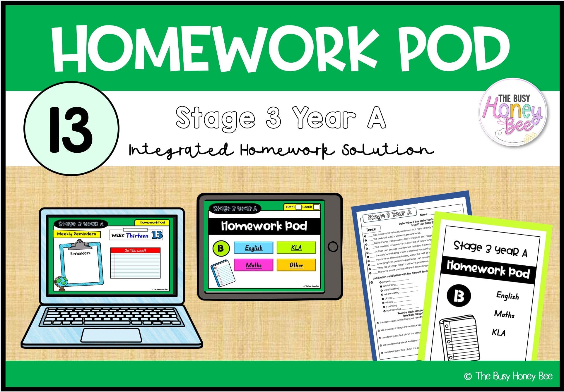 Stage 3 Year A Homework/Learning Pod 13 - Homework | Casual Teaching