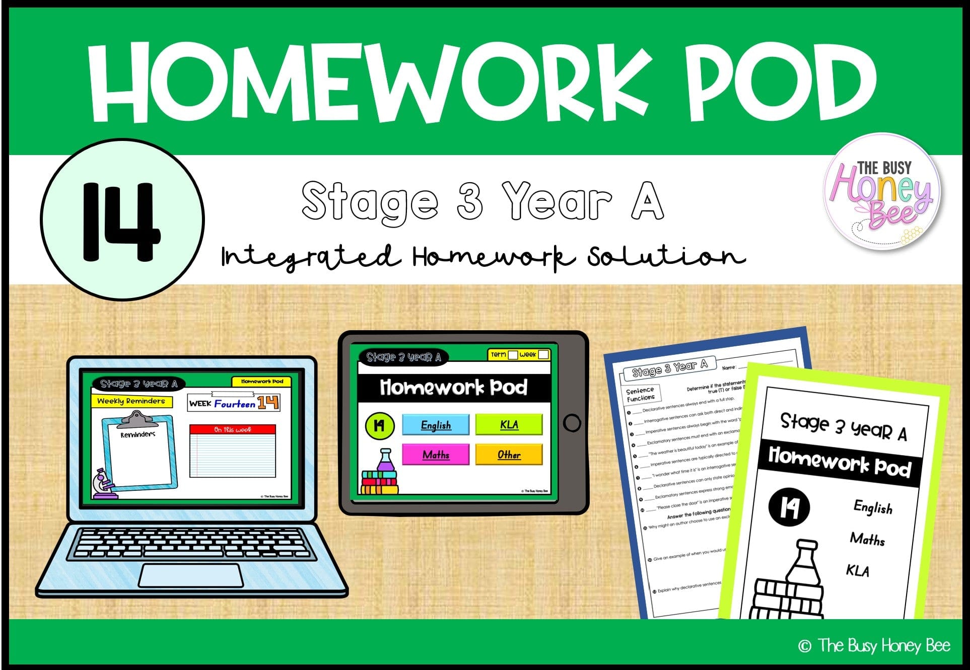 Stage 3 Year A Homework/Learning Pod 14 - Homework | Casual Teaching