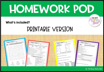 Stage 3 Year A Homework/Learning Pod 15 - Homework | Casual Teaching