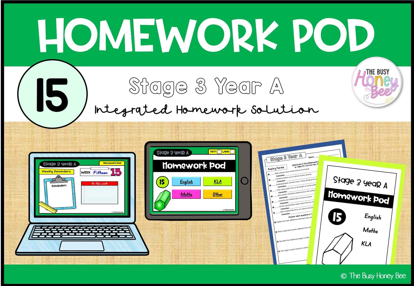 Stage 3 Year A Homework/Learning Pod 15 - Homework | Casual Teaching