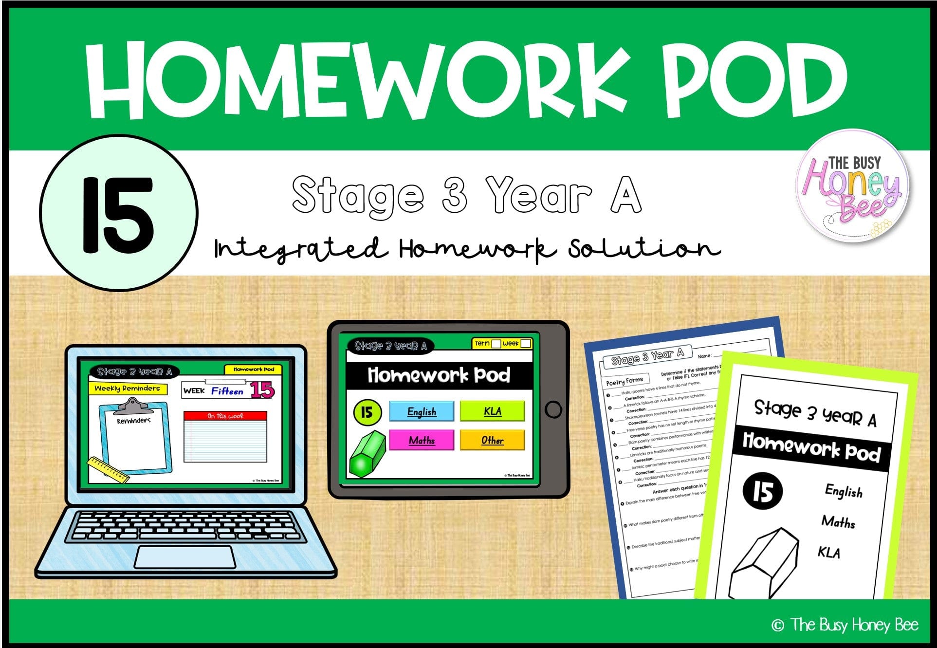 Stage 3 Year A Homework/Learning Pod 15 - Homework | Casual Teaching