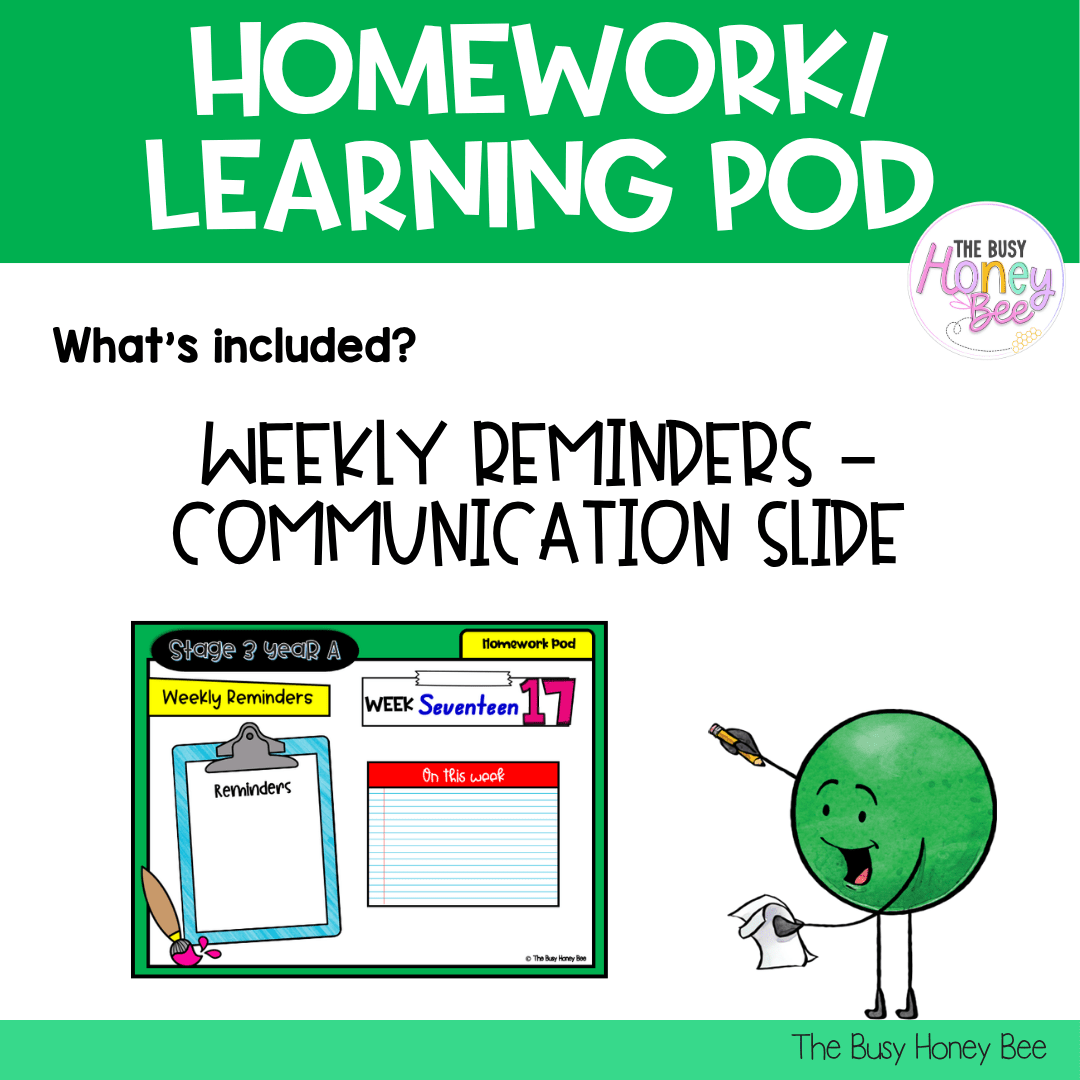 Stage 3 Year A Homework/Learning Pod 17 - Homework | Casual Teaching