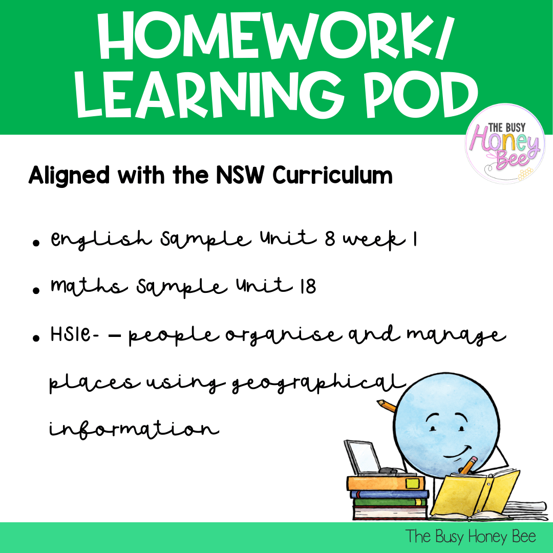Stage 3 Year A Homework/Learning Pod 18 - Homework | Casual Teaching