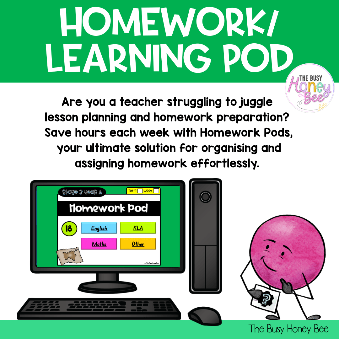 Stage 3 Year A Homework/Learning Pod 18 - Homework | Casual Teaching