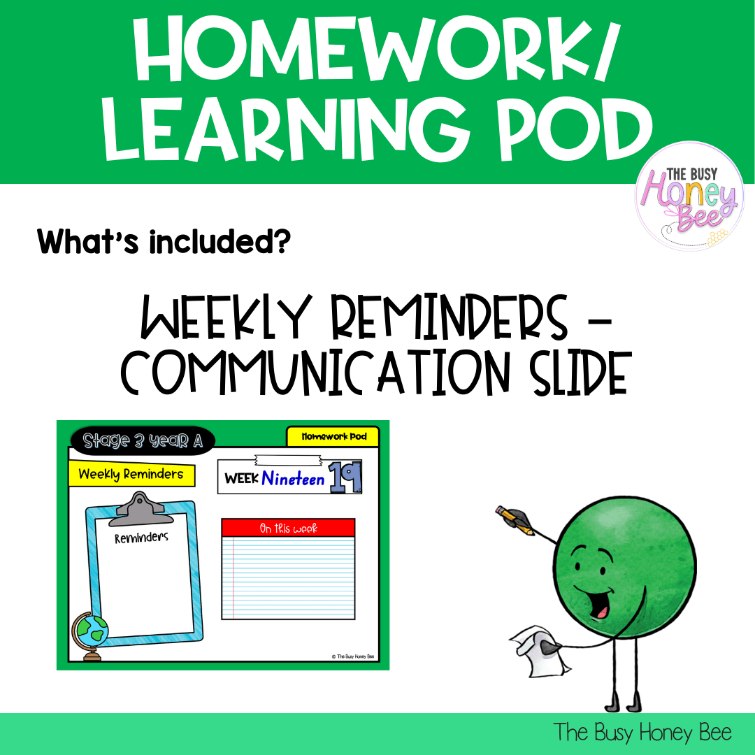 Stage 3 Year A Homework/Learning Pod 19 - Homework | Casual Teaching