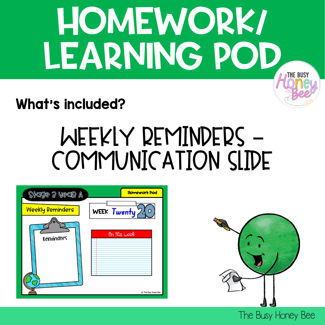 Stage 3 Year A Homework/Learning Pod 20 - Homework | Casual Teaching