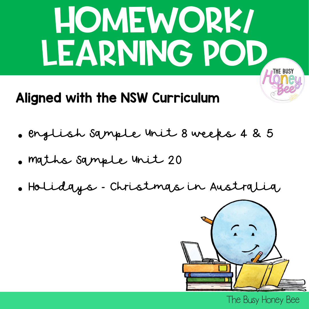 Stage 3 Year A Homework/Learning Pod 20 - Homework | Casual Teaching