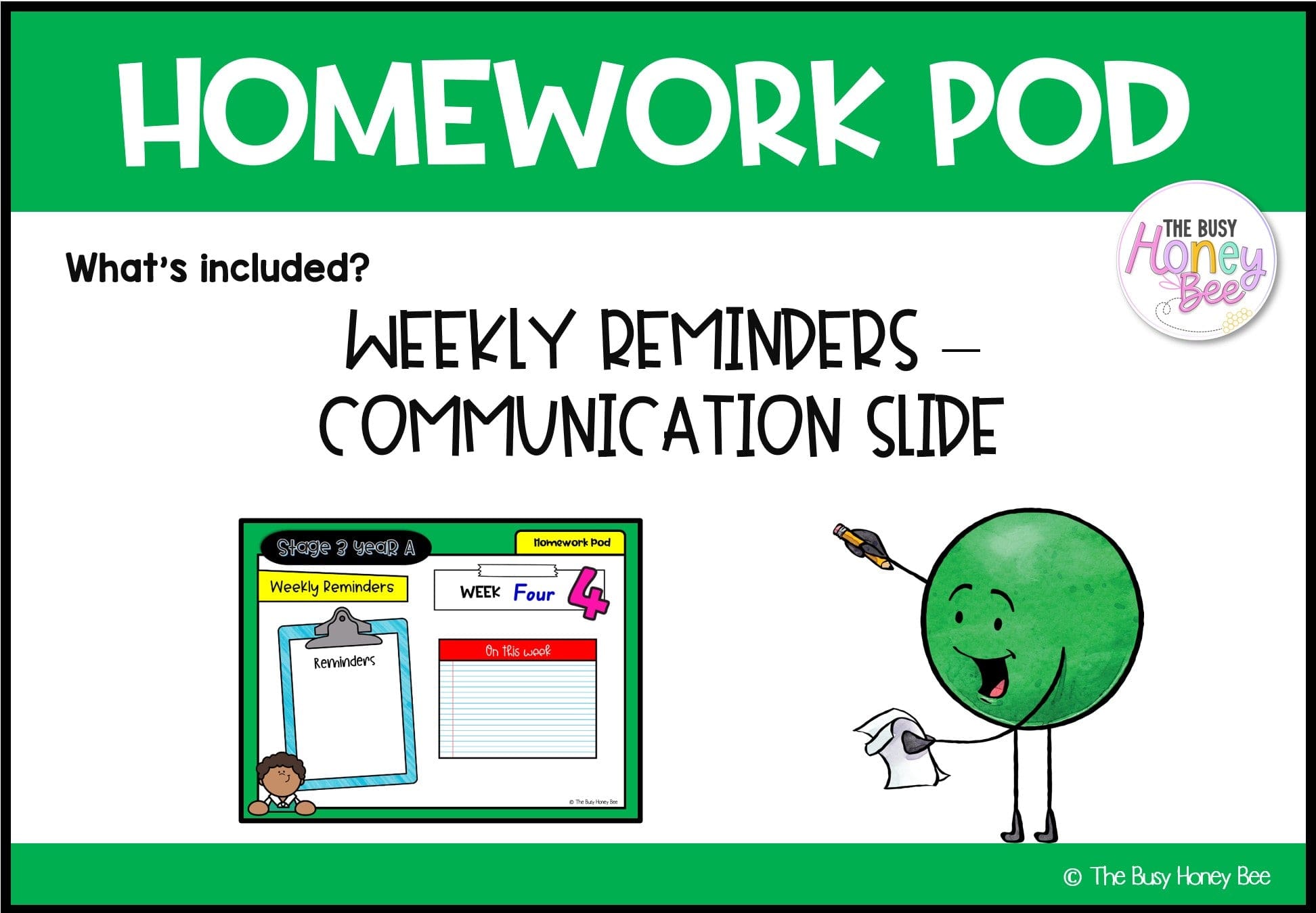 Stage 3 Year A Homework/Learning Pod 4 - PowerPoint