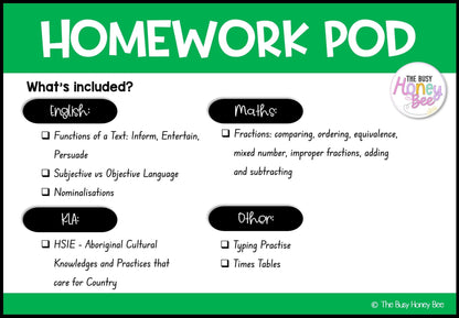 Stage 3 Year A Homework/Learning Pod 4 - PowerPoint