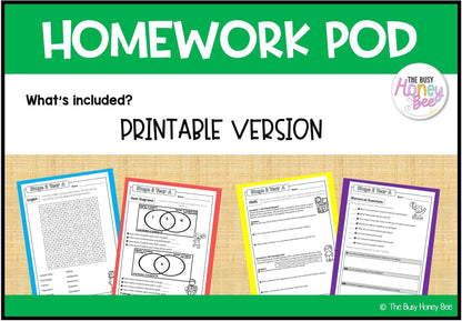 Stage 3 Year A Homework/Learning Pod 5 - PowerPoint