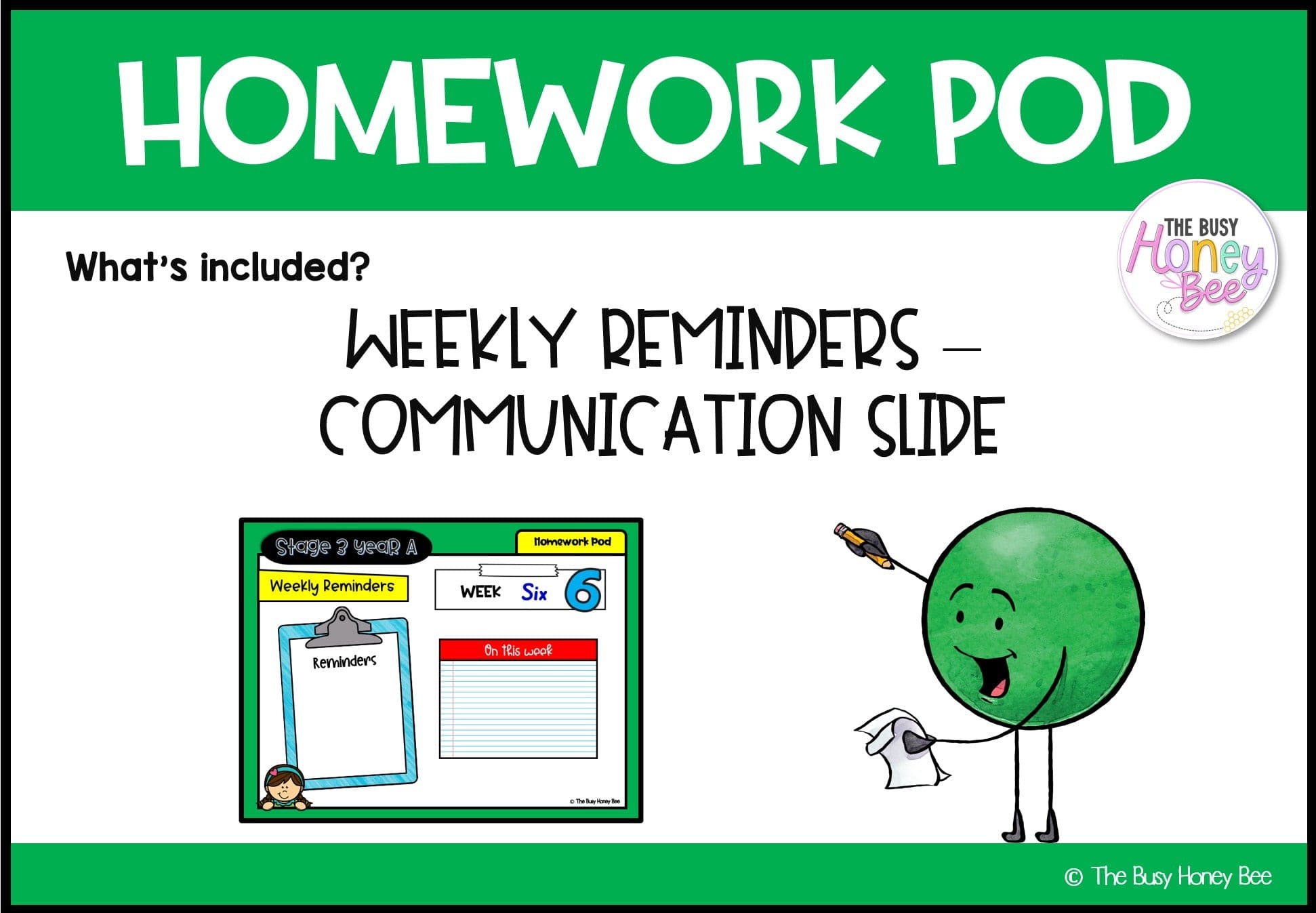 Stage 3 Year A Homework/Learning Pod 6 - PowerPoint