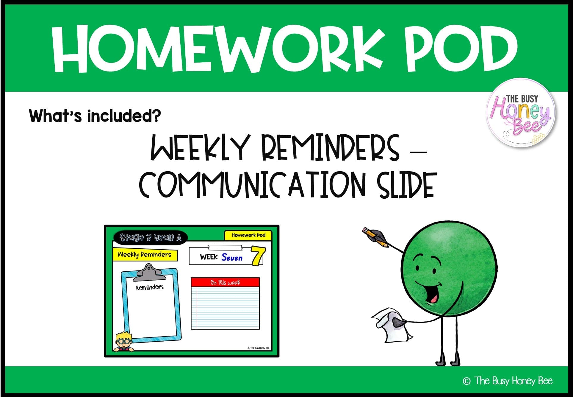 Stage 3 Year A Homework/Learning Pod 7 - PowerPoint